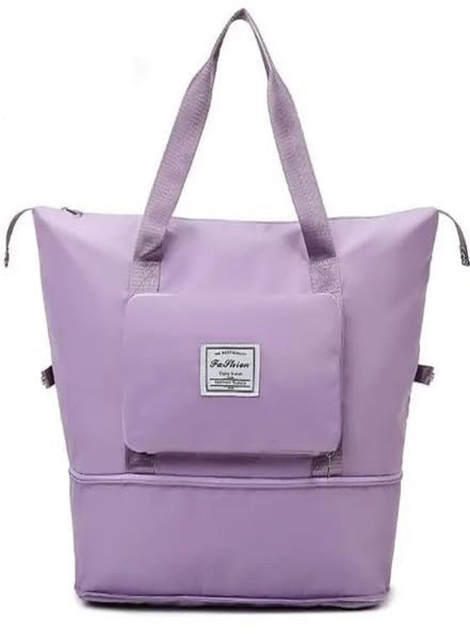 Pramit enterprise 100 L Gym Duffel Bag - Folding Travel Bag Waterproof Large Capacity Foldable Storage Bag Handbag - Purple (Random) - Image 1
